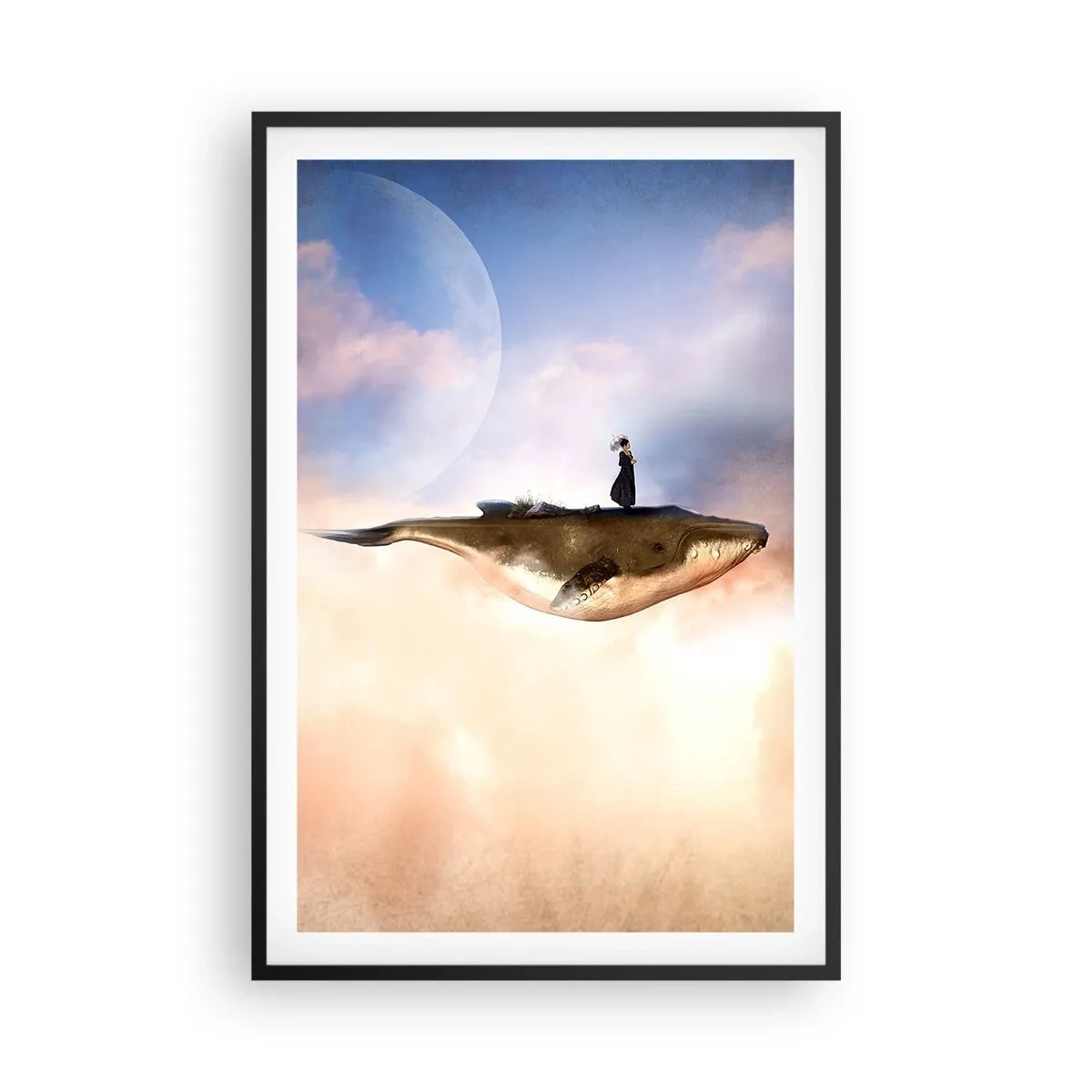 Plakat i sort ramme - En surrealistisk rejse - 61x91 cm