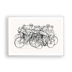 Plakat i hvid ramme - Sammen i et team - 100x70 cm