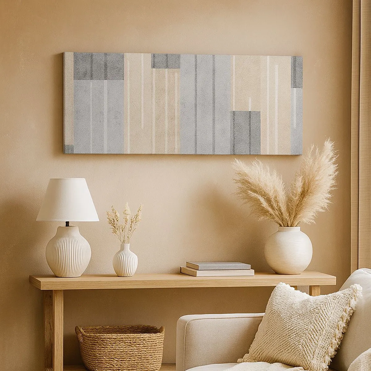 Lærredstryk - Billede på lærred - Komposition: hold den lodret - 100x40 cm