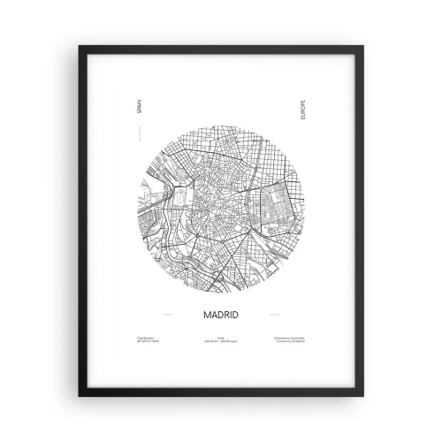 Plakat i sort ramme - Madrids anatomi - 40x50 cm