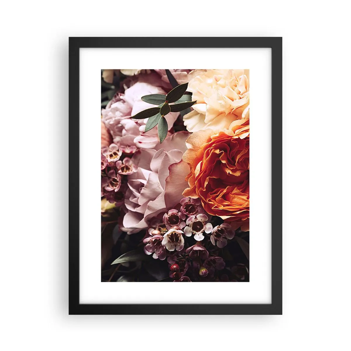 Plakat i sort ramme - Indhyllet i skønhed - 30x40 cm