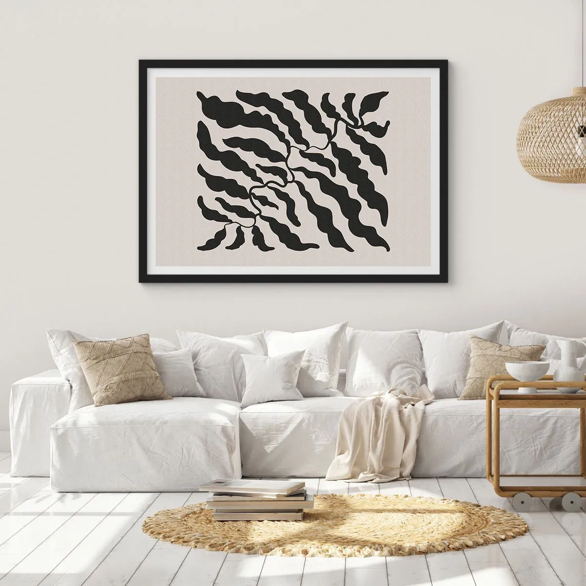 Plakat i sort ramme - En firkants natur - 50x40 cm