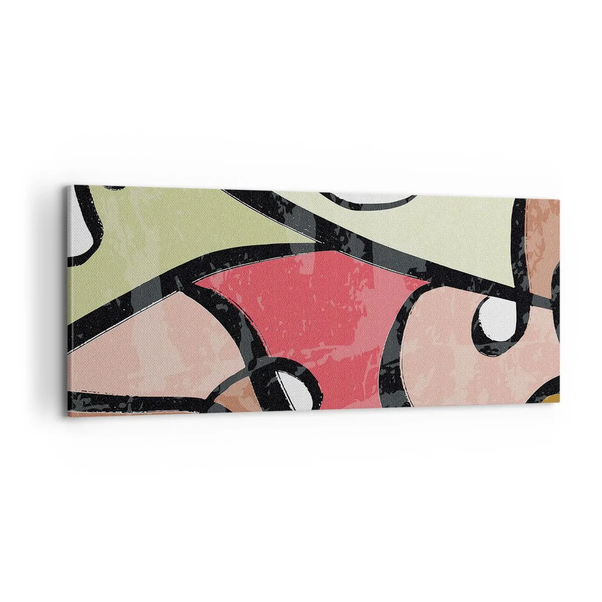 Lærredstryk - Billede på lærred - Pirouetter blandt farver - 100x40 cm