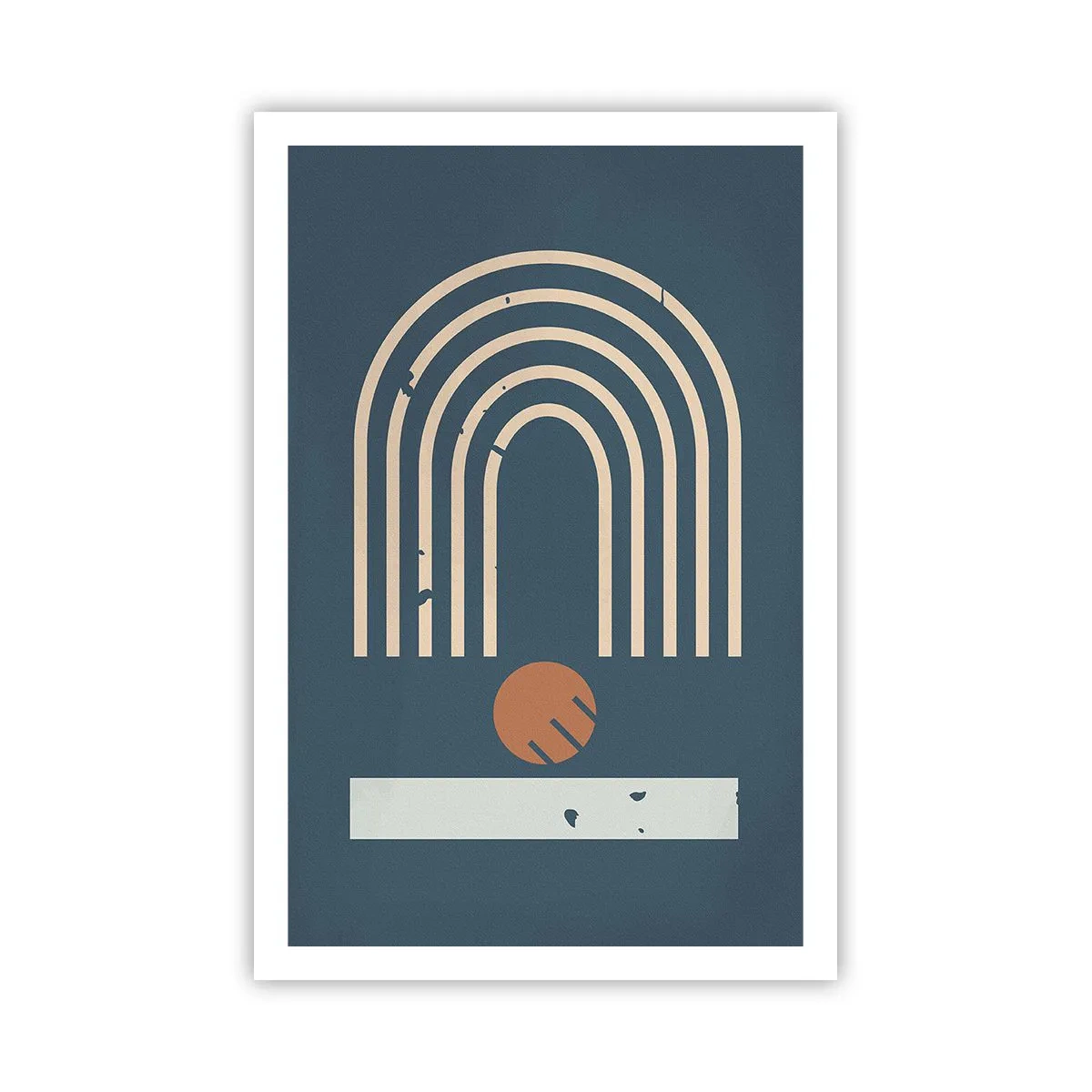 Plakat - Geometri på granatæble - 61x91 cm