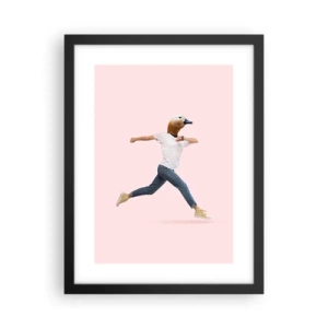 Plakat i sort ramme - En knivspids absurditet - 30x40 cm