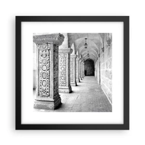 Plakat i sort ramme - Og hvor går det hen...? - 30x30 cm