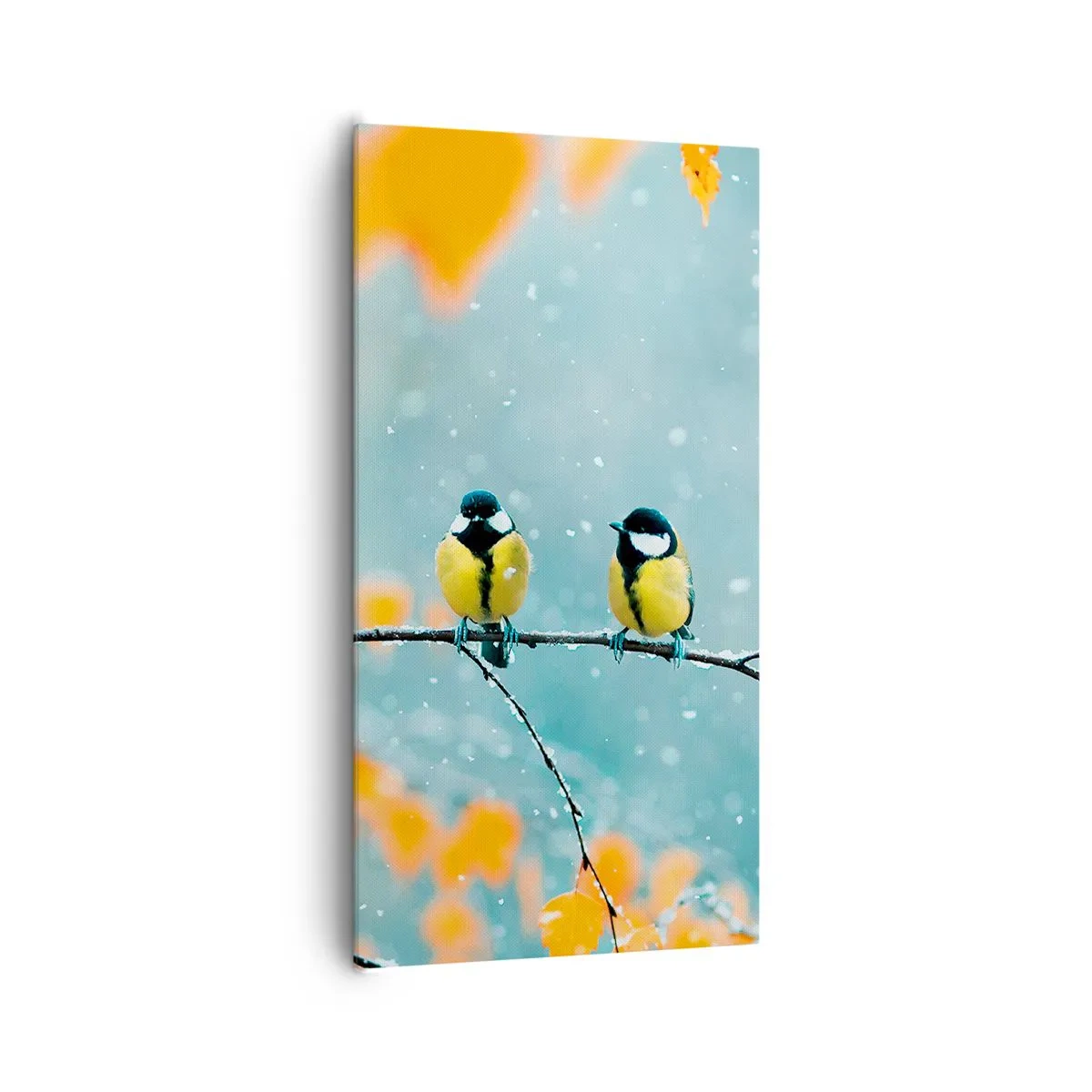 Lærredstryk - Billede på lærred - Sladder om fugle - 65x120 cm