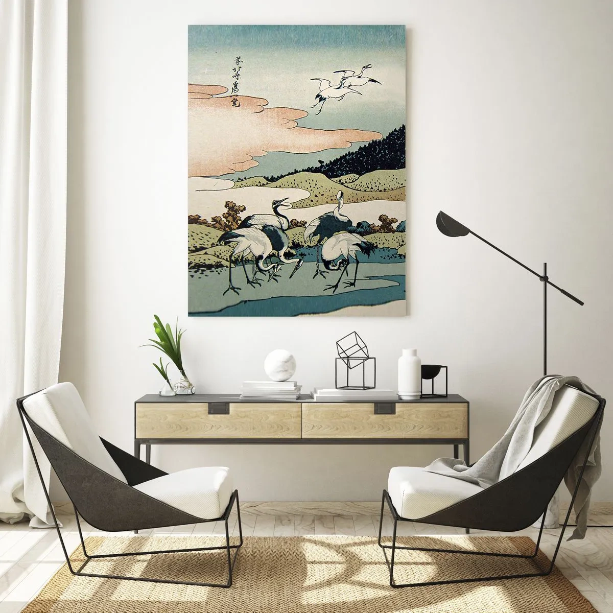 Billede på glas - I japansk ånd - 70x100 cm