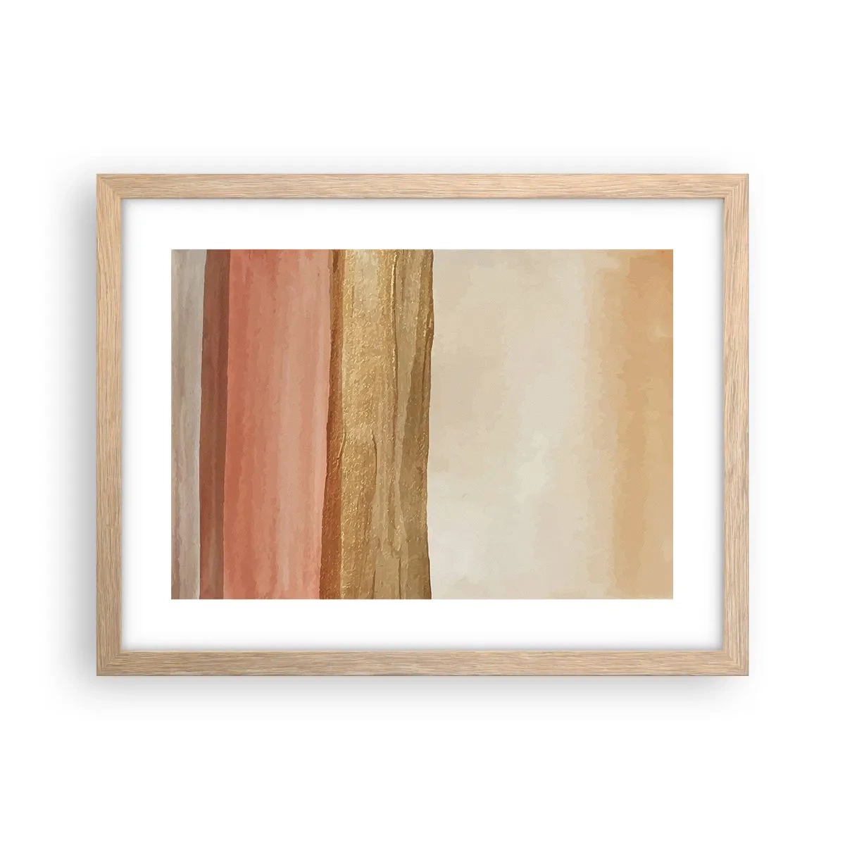 Plakat i ramme af lyst egetræ - Lodret sammensætning - 40x30 cm