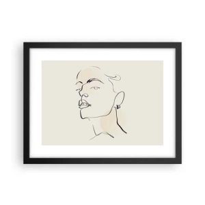 Plakat i sort ramme - Et stolt blik - 40x30 cm