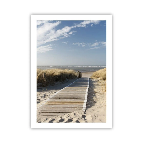 Plakat - Bag klitten, i græssets summen - 50x70 cm