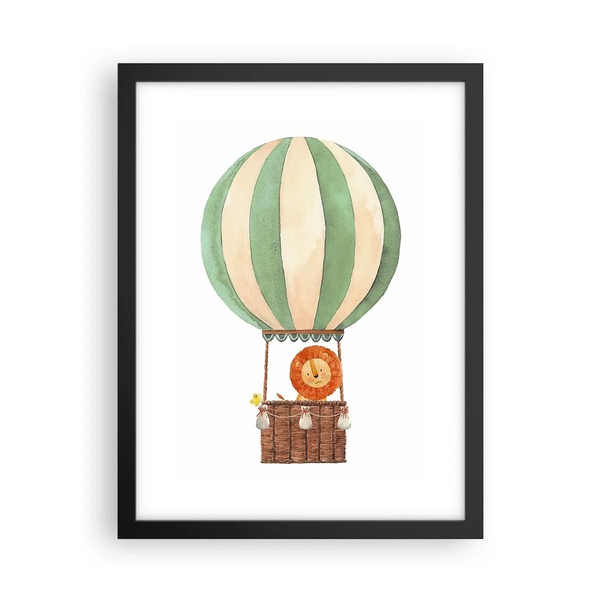 Plakat i sort ramme - Leons rejser - 30x40 cm