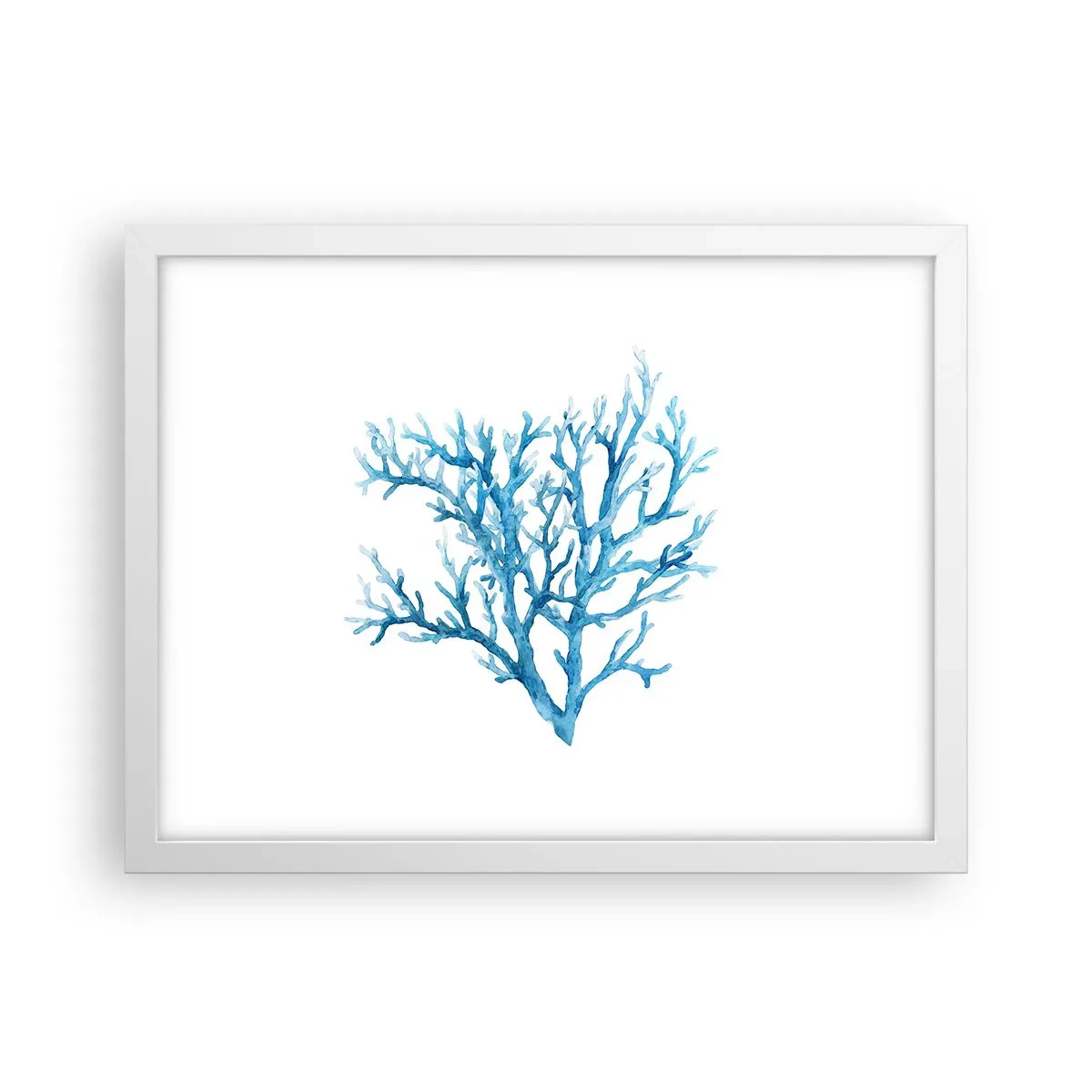 Plakat i hvid ramme - Marint filigran - 40x30 cm