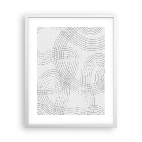 Plakat i hvid ramme - Der er ingen lige vej - 40x50 cm