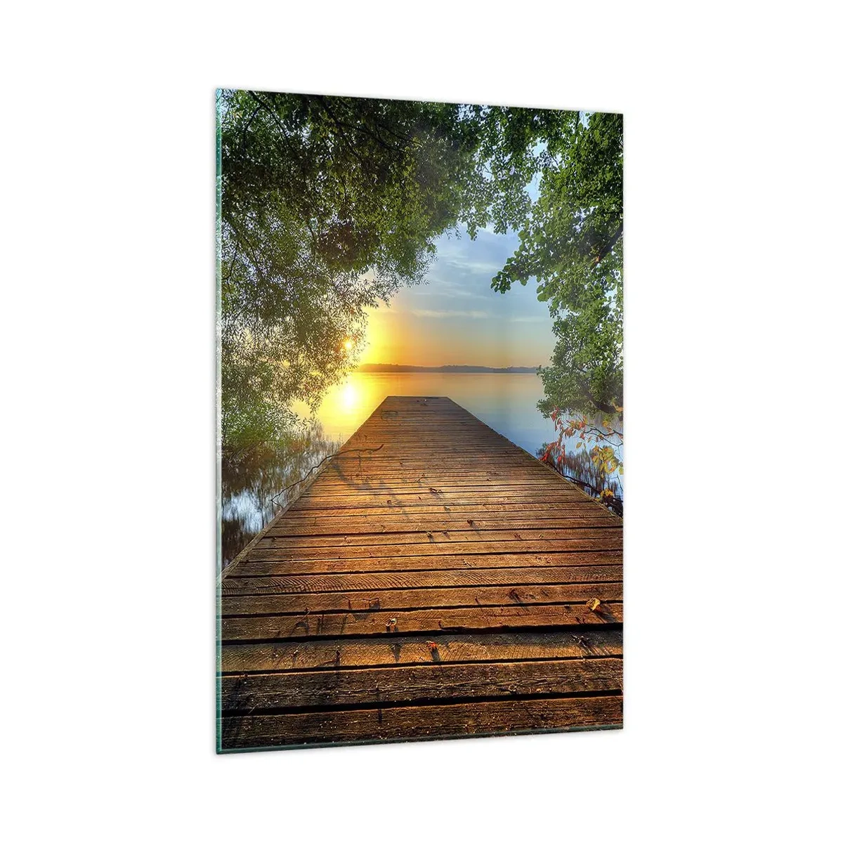 Billede på glas - Tag dig god tid, sæt dig ned - 80x120 cm