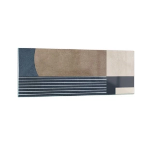 Billede på glas - En komposition af enkelhed og rundhed - 140x50 cm