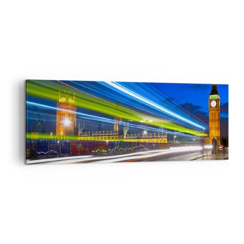 Lærredstryk - Billede på lærred - Under Big Ben's øjne - 140x50 cm