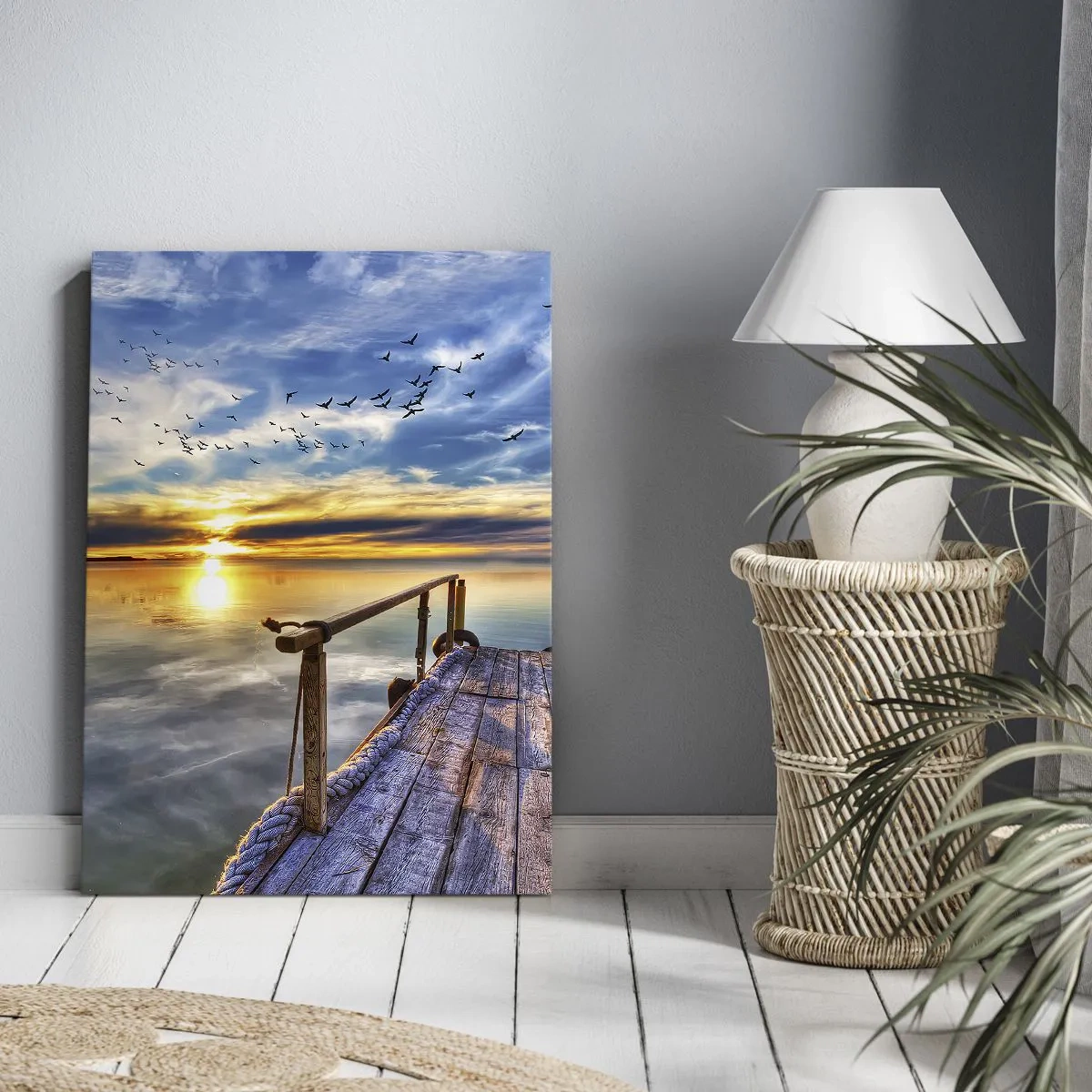 Lærredstryk - Billede på lærred - Vinden går til ro - 50x70 cm