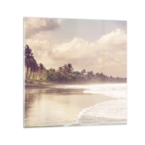 Billede på glas - Kærtegner bølgerne - 30x30 cm