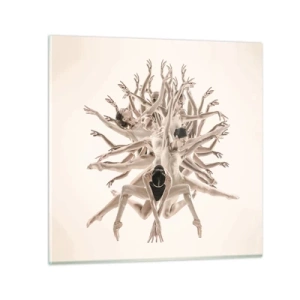 Billede på glas - Blomstrende i dans - 50x50 cm