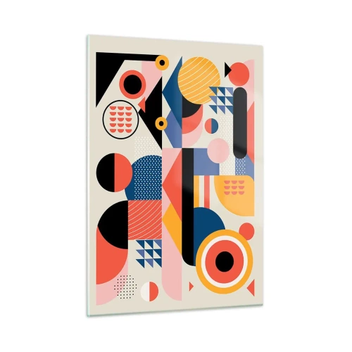 Billede på glas - Komposition: Leg - 50x70 cm