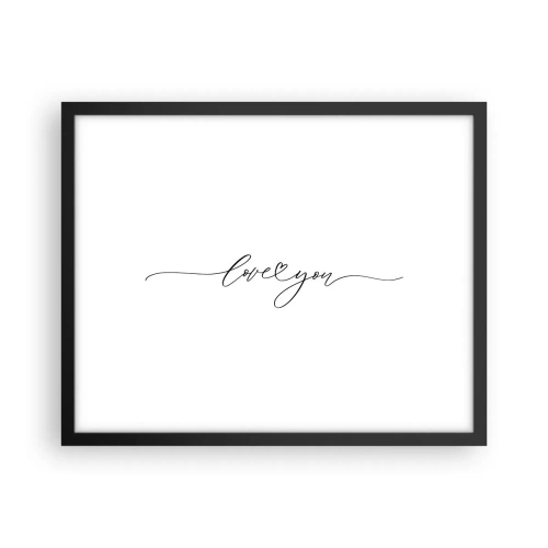 Plakat i sort ramme - Sort og hvid - 50x40 cm