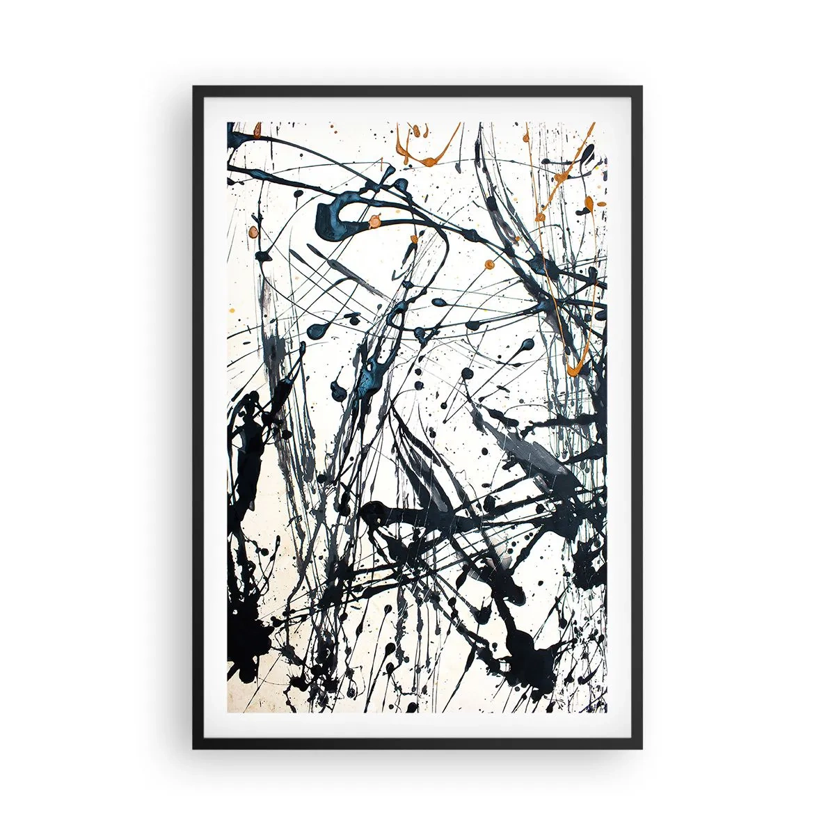 Plakat i sort ramme - Ekspressionistisk abstraktion - 61x91 cm