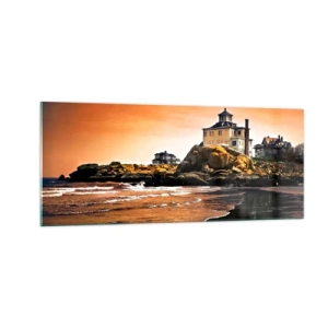 Billede på glas - Vestkystens elegance - 100x40 cm