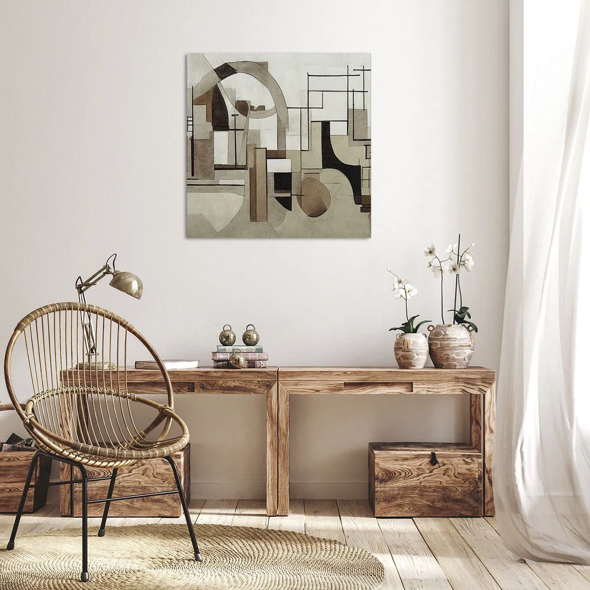 Lærredstryk - Billede på lærred - Bybillede 2.0 - 70x70 cm