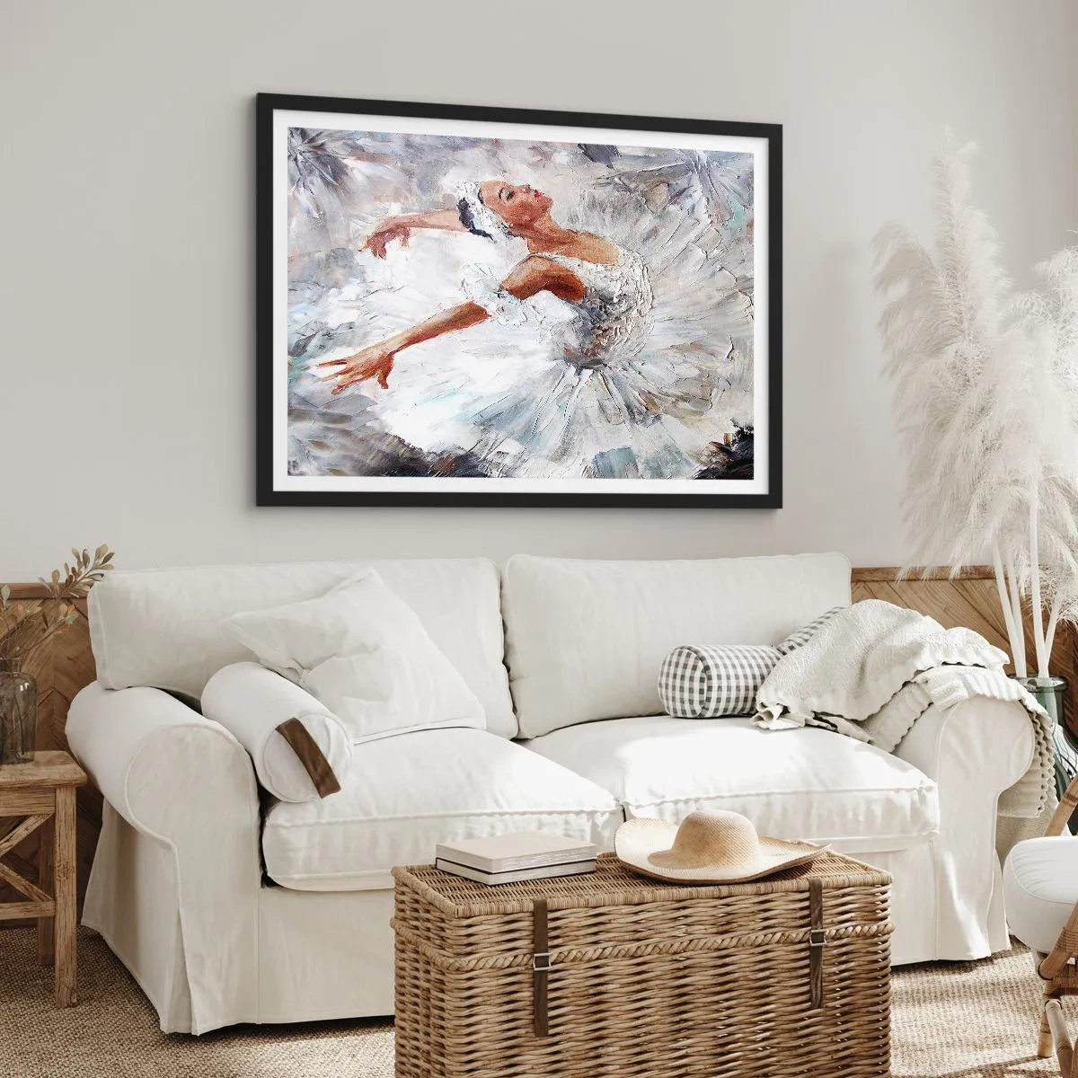 Plakat i sort ramme - Blød og let som tyl - 50x40 cm