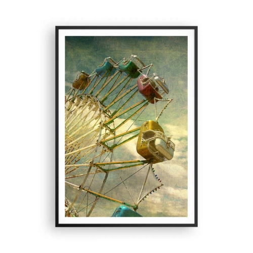 Plakat i sort ramme - Vil være, vil være sjov.... - 70x100 cm