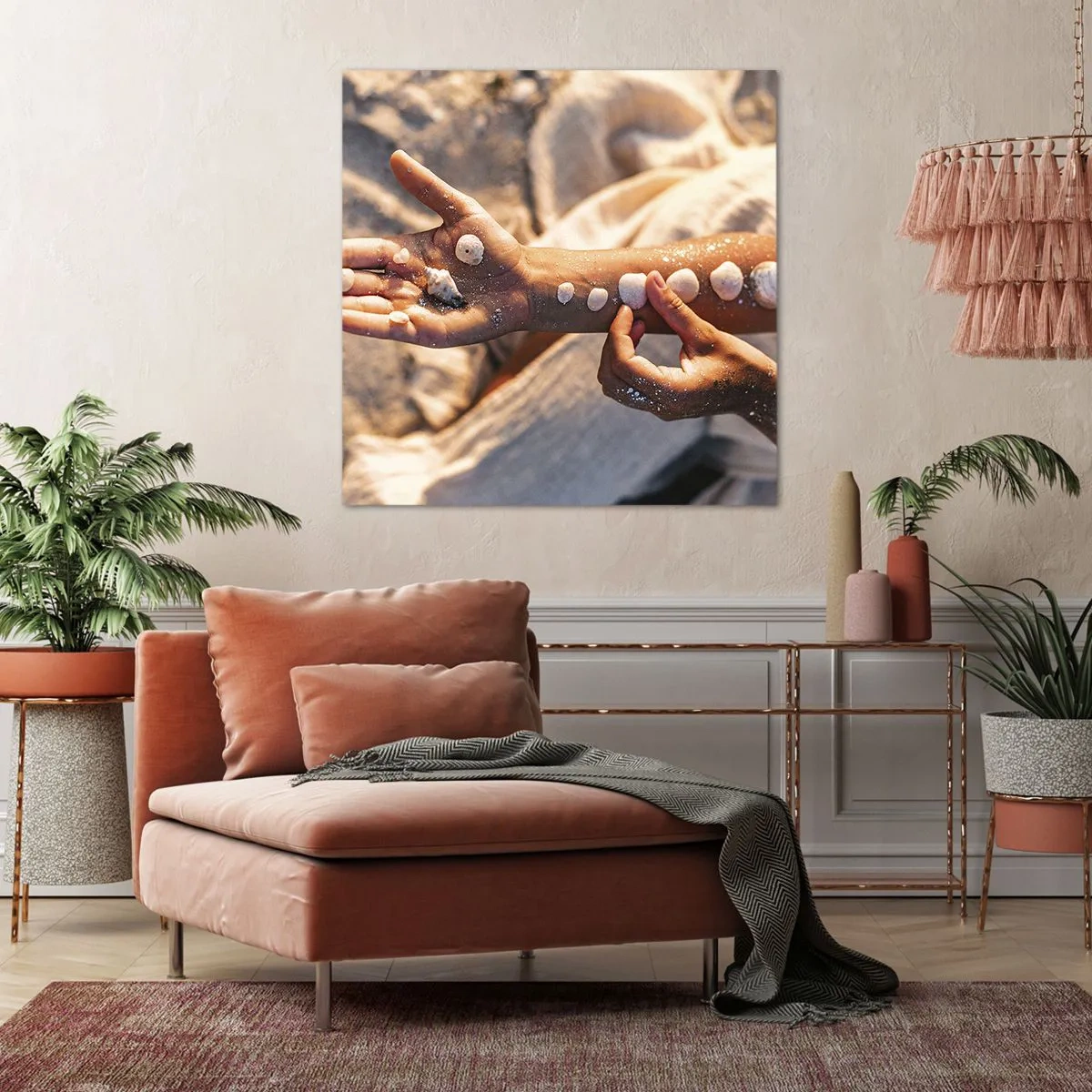 Lærredstryk - Billede på lærred - Skønhed inden for rækkevidde - 60x60 cm