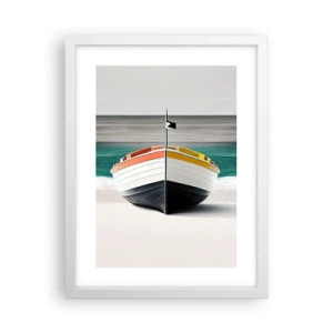 Plakat i hvid ramme - På sin plads - 30x40 cm