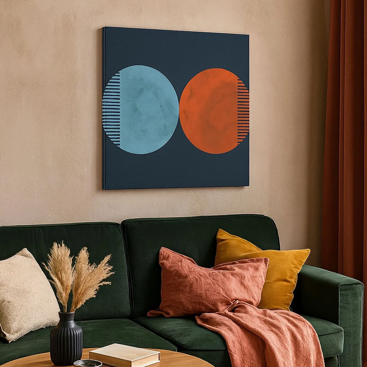 Lærredstryk - Billede på lærred - Kun geometri? - 30x30 cm