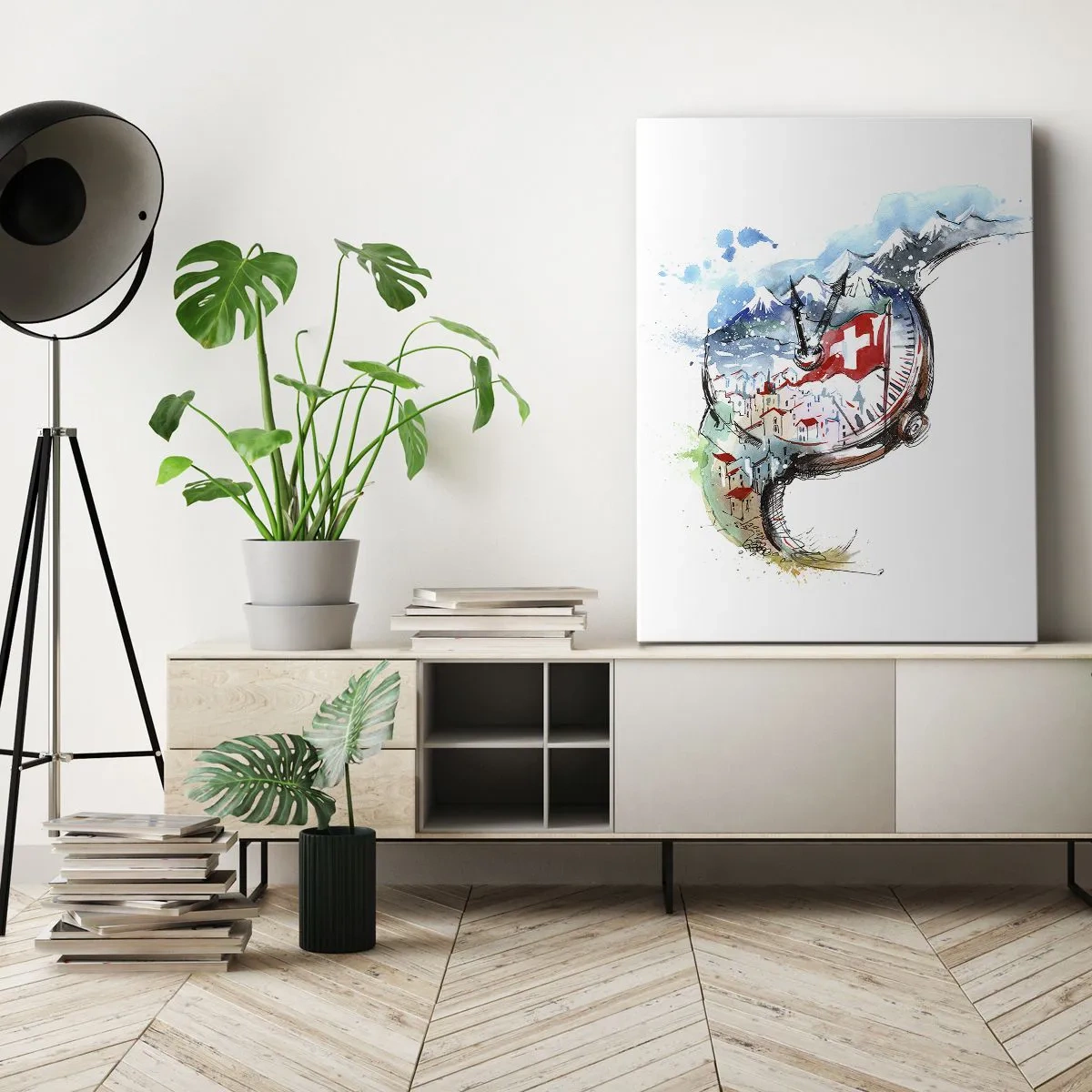 Lærredstryk - Billede på lærred - Schweiz' ånd - 50x70 cm
