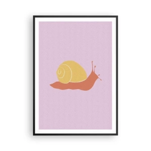 Plakat i sort ramme - Der er ingen hastværk - 70x100 cm