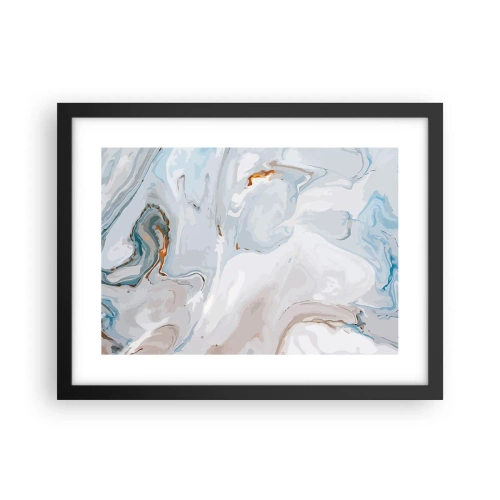 Plakat i sort ramme - Hvid opløftet - 40x30 cm