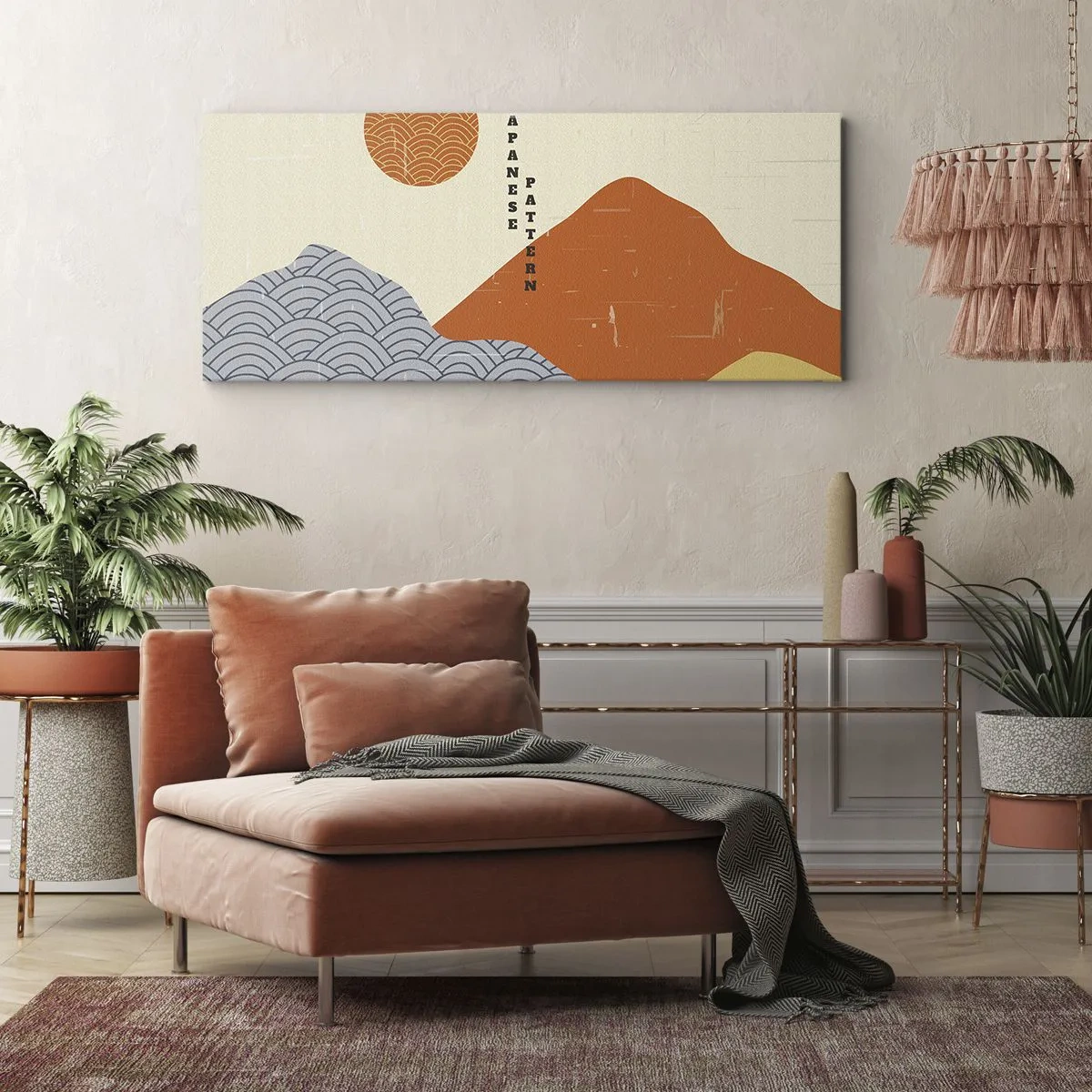 Lærredstryk - Billede på lærred - I den japanske ånd - 100x40 cm