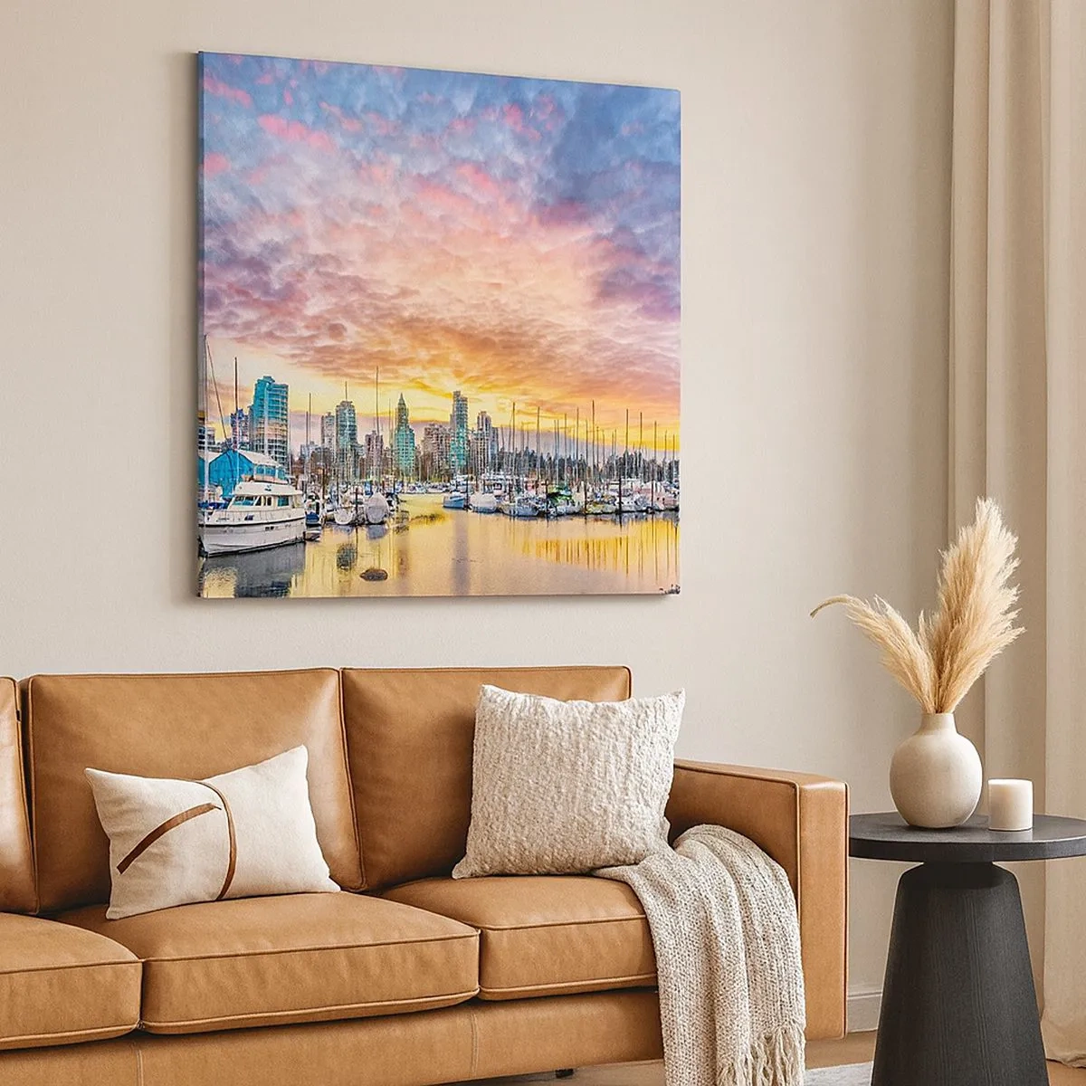 Lærredstryk - Billede på lærred - By med tusind sømænd - 30x30 cm