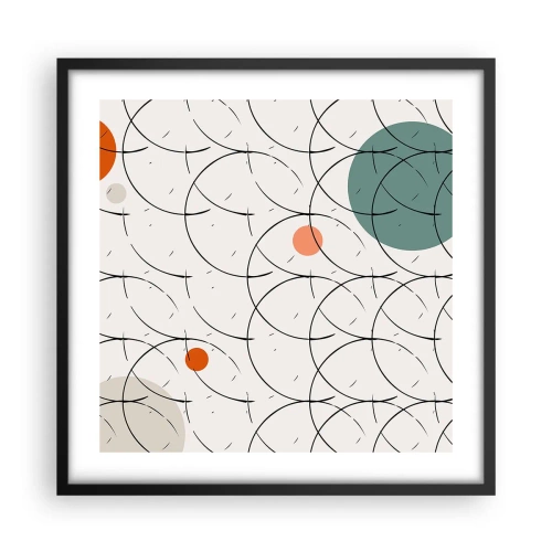 Plakat i sort ramme - I popkunstens ånd - 50x50 cm