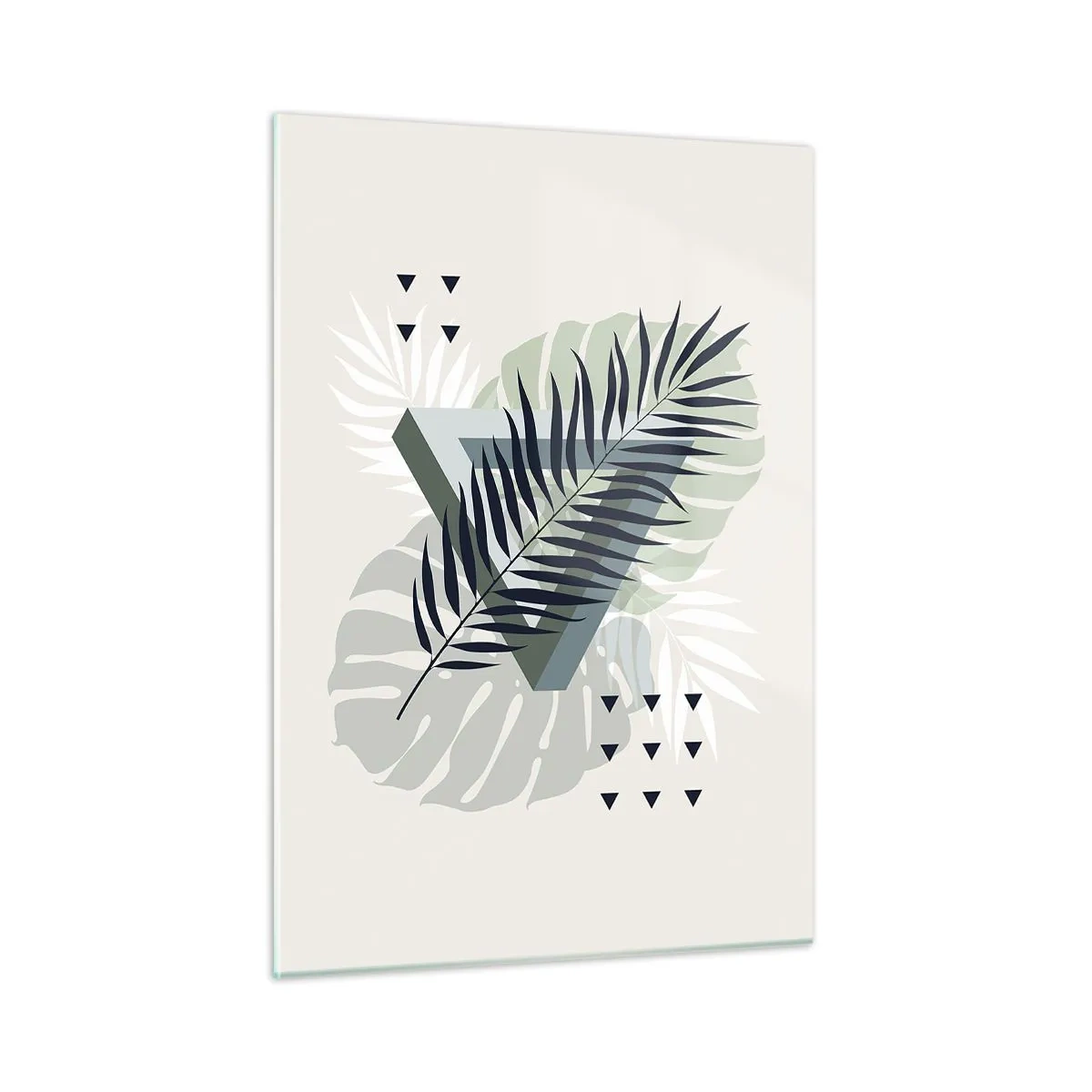 Billede på glas - Natur og geometri - to ordener? - 50x70 cm