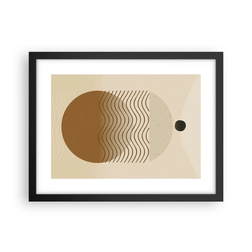 Plakat i sort ramme - Om geometriske figurers oprindelse - 40x30 cm