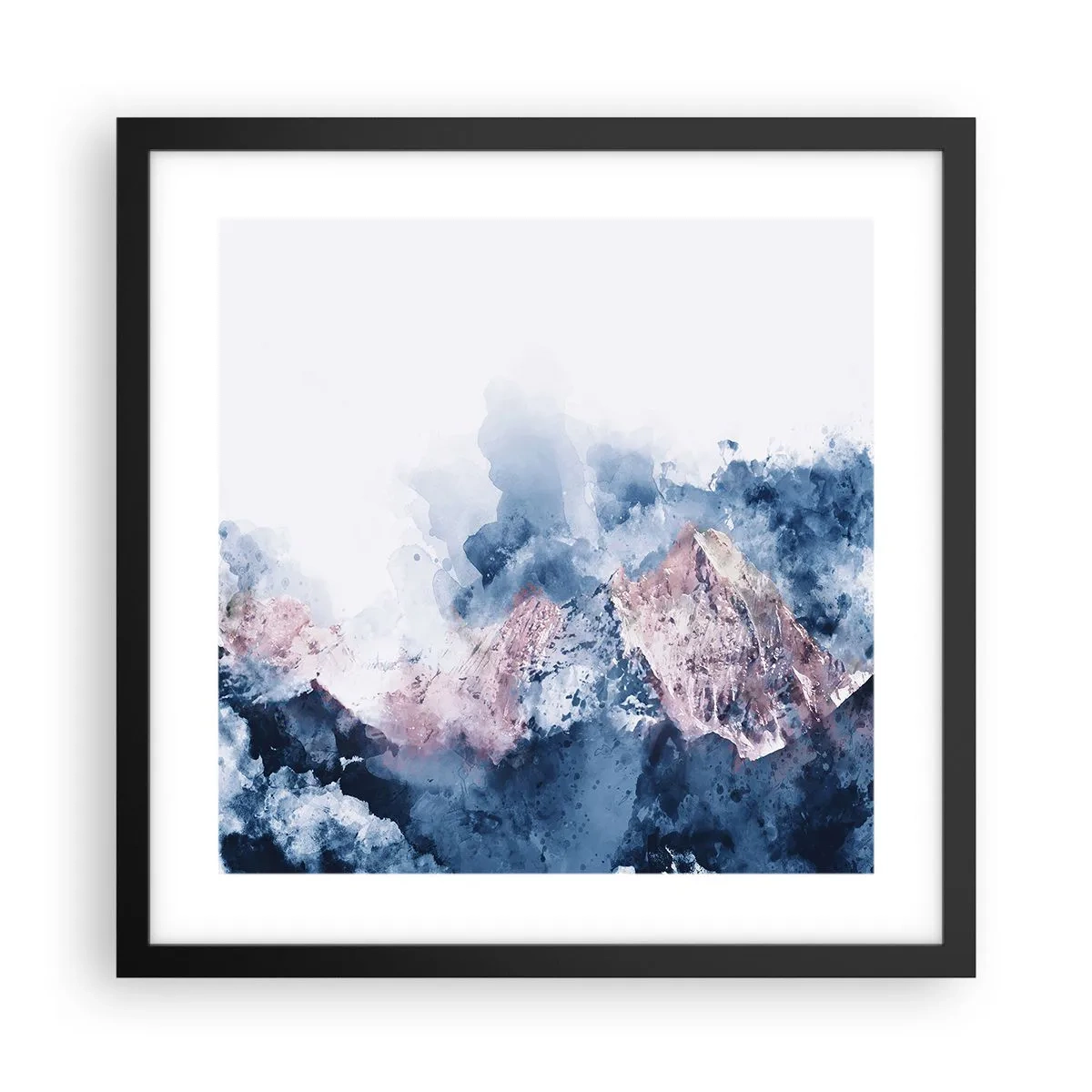 Plakat i sort ramme - Dette er toppene! - 40x40 cm