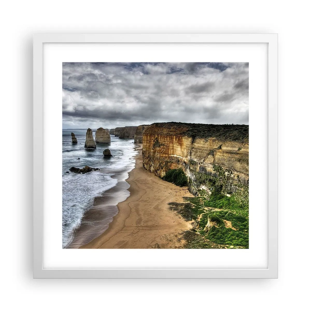 Plakat i hvid ramme - Rå skønhed - 40x40 cm