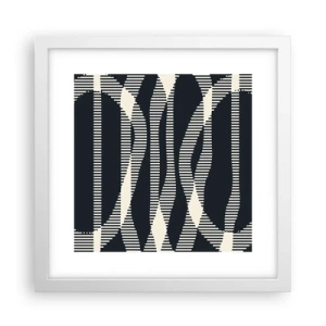 Plakat i hvid ramme - Forsøg på at bryde igennem mørket - 30x30 cm