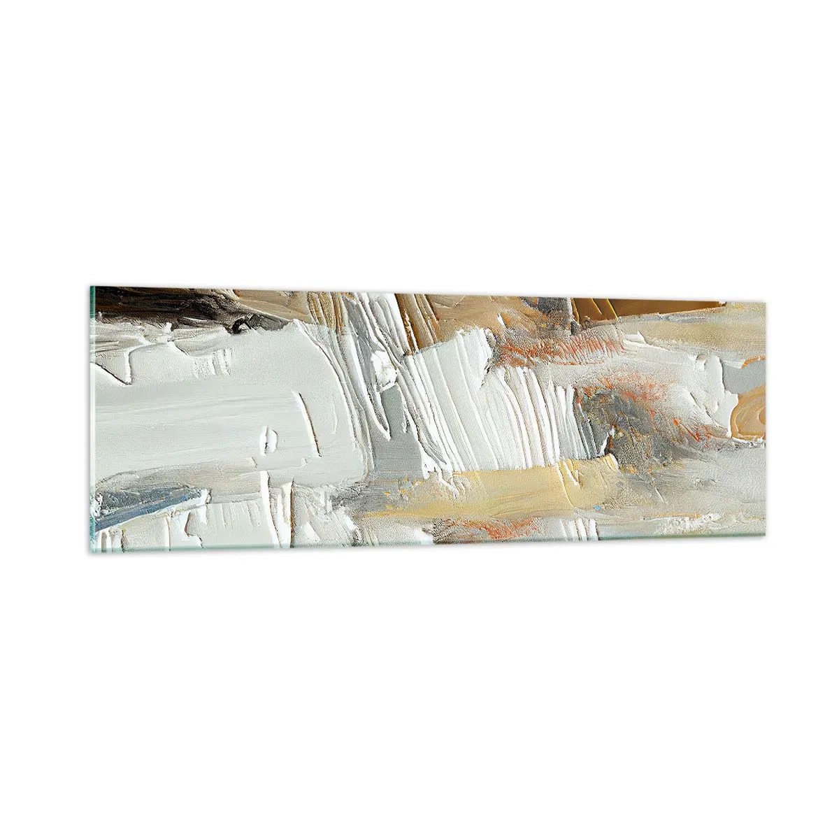 Billede på glas - Farverige lagdelinger - 90x30 cm