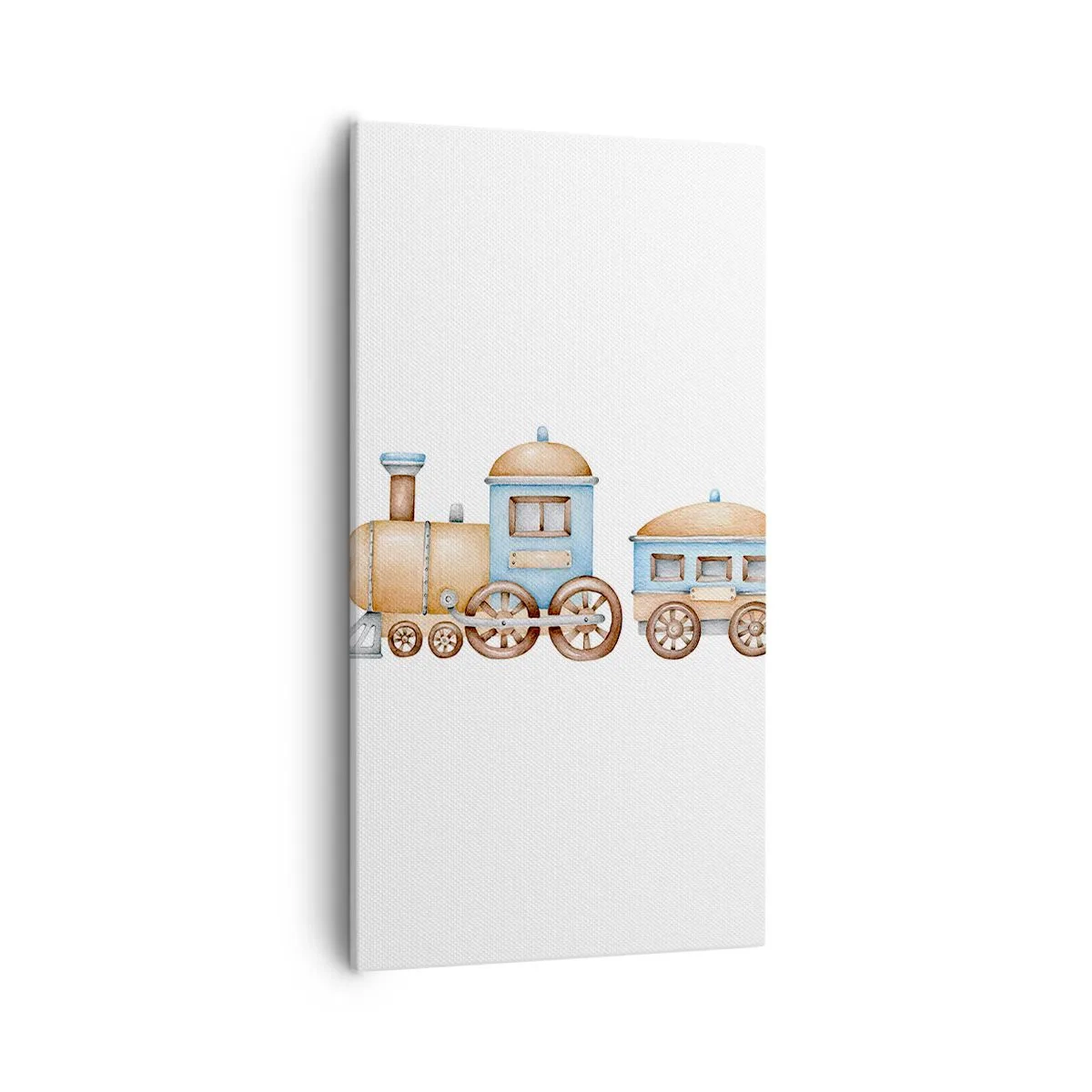 Lærredstryk - Billede på lærred - Stående på stationen... - 55x100 cm