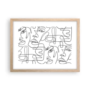 Plakat i ramme af lyst egetræ - I sammenfiltrede følelser - 40x30 cm