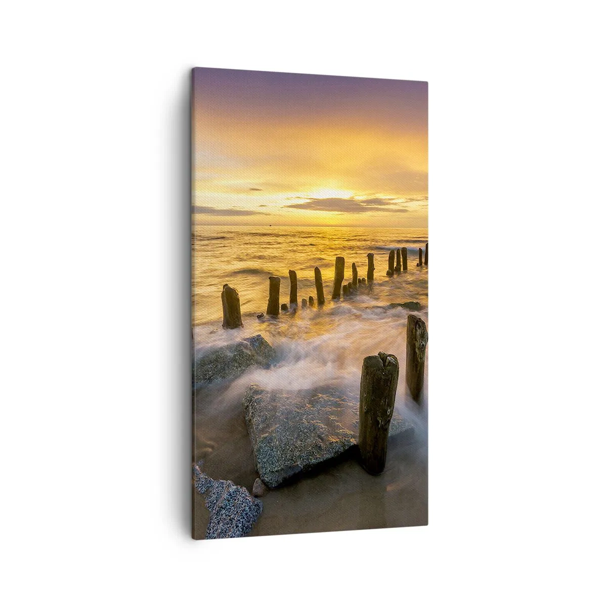 Lærredstryk - Billede på lærred - Østersøens rå skønhed - 45x80 cm