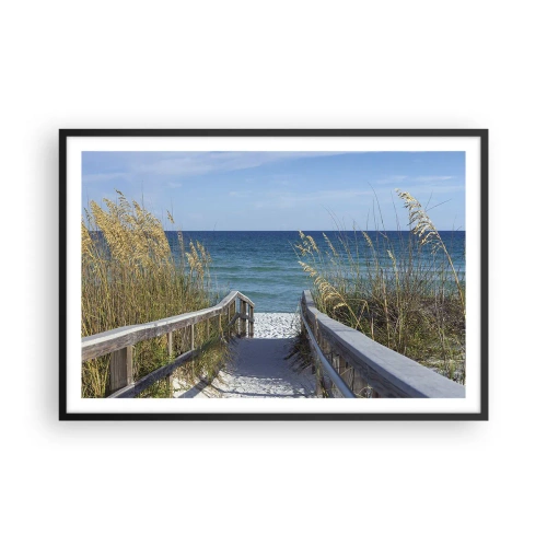 Plakat i sort ramme - I solen, i vinden - 91x61 cm